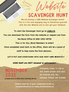 WEBSITE Scavenger Hunt notice