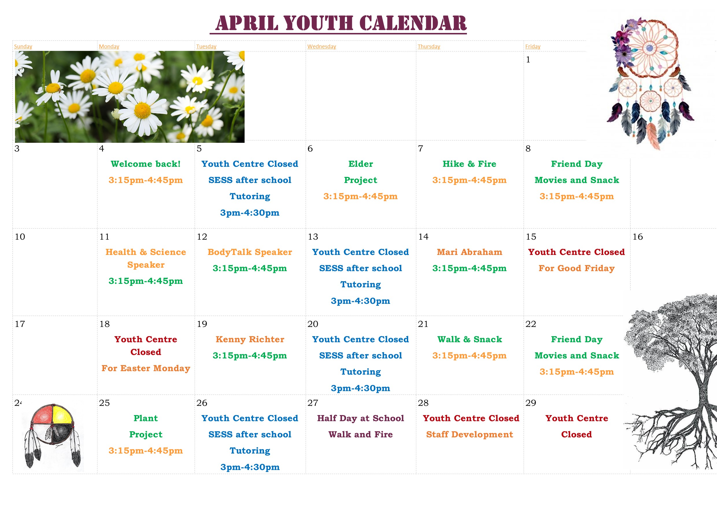 Youth Calendar