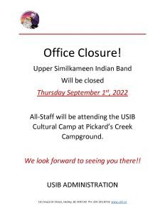 office closure - Sept 1