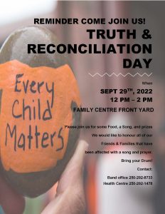 Truth Reconciliation Day Reminder