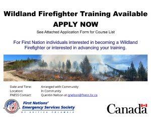 Wildland FF Training Available Poster - Sept 2022