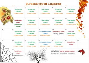 October Youth Calendar 2022