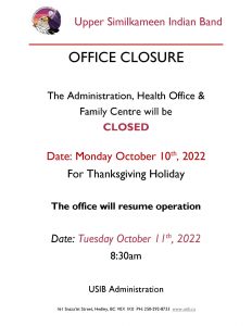 office closure - OCT-10-22