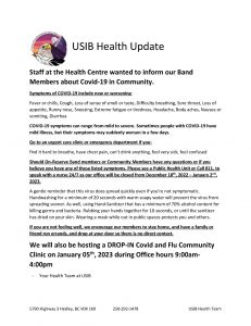 3 USIB Health Update Covid 19 in Community'