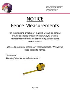 Notice of Construction Fence