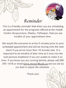 Reminder - Appointment Times