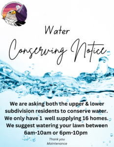 USIB Water Conserving Notice