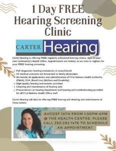 Carter Hearing Poster for August 14th