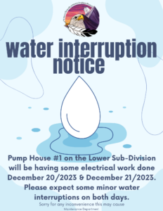 water interruption notice
