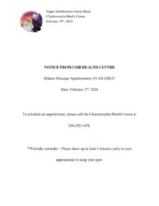Available Appointments - Shiatsu Template
