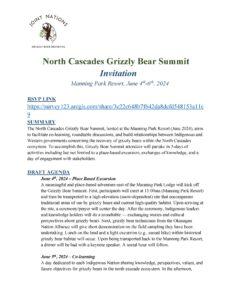 Grizzly Bear Summit 2024 Invites Page 1