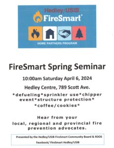 Hedley USIB FireSmart Spring Seminar