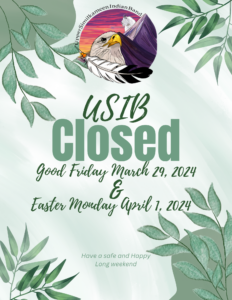 Usib Closure Notice March 29 & April 1, 2024