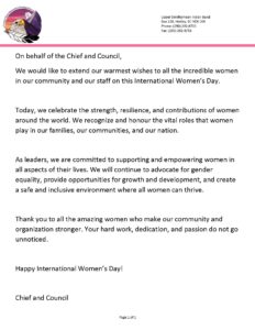 USIB Letterhead International Women's Day CC Message