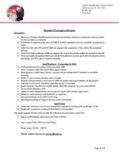 Usib Youth Support Worker Job Posting.r1 Page 2